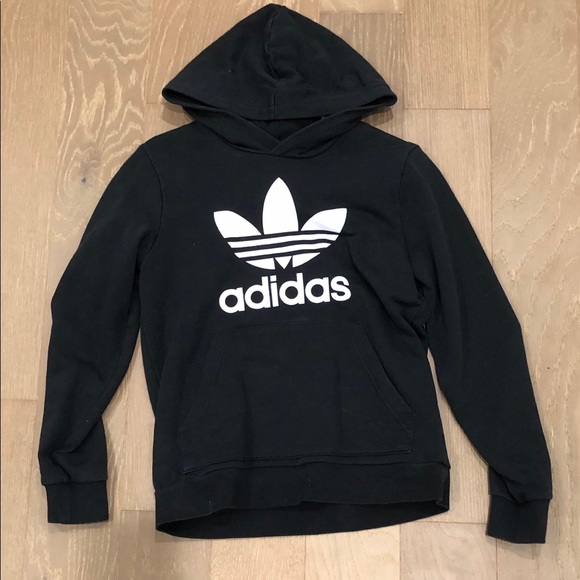 girls adidas trefoil hoodie